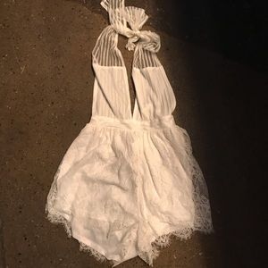 Lacy white romper